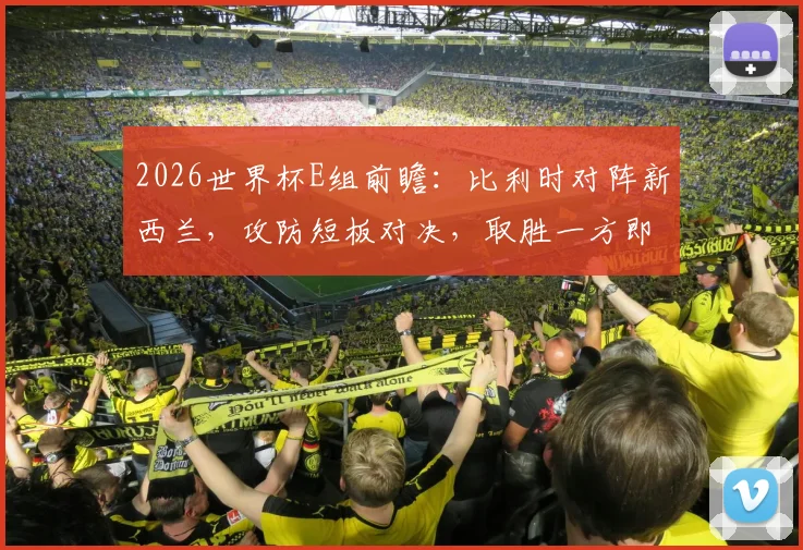2026世界杯E组前瞻：比利时对阵新西兰，攻防短板对决，取胜一方即占出线先机